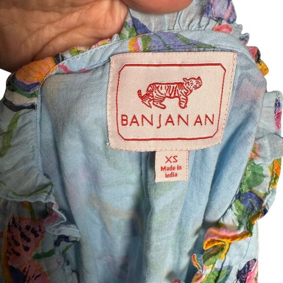 Banjanan Chandra dress cool blue Size XS spring print cotton - Picture 6 of 7